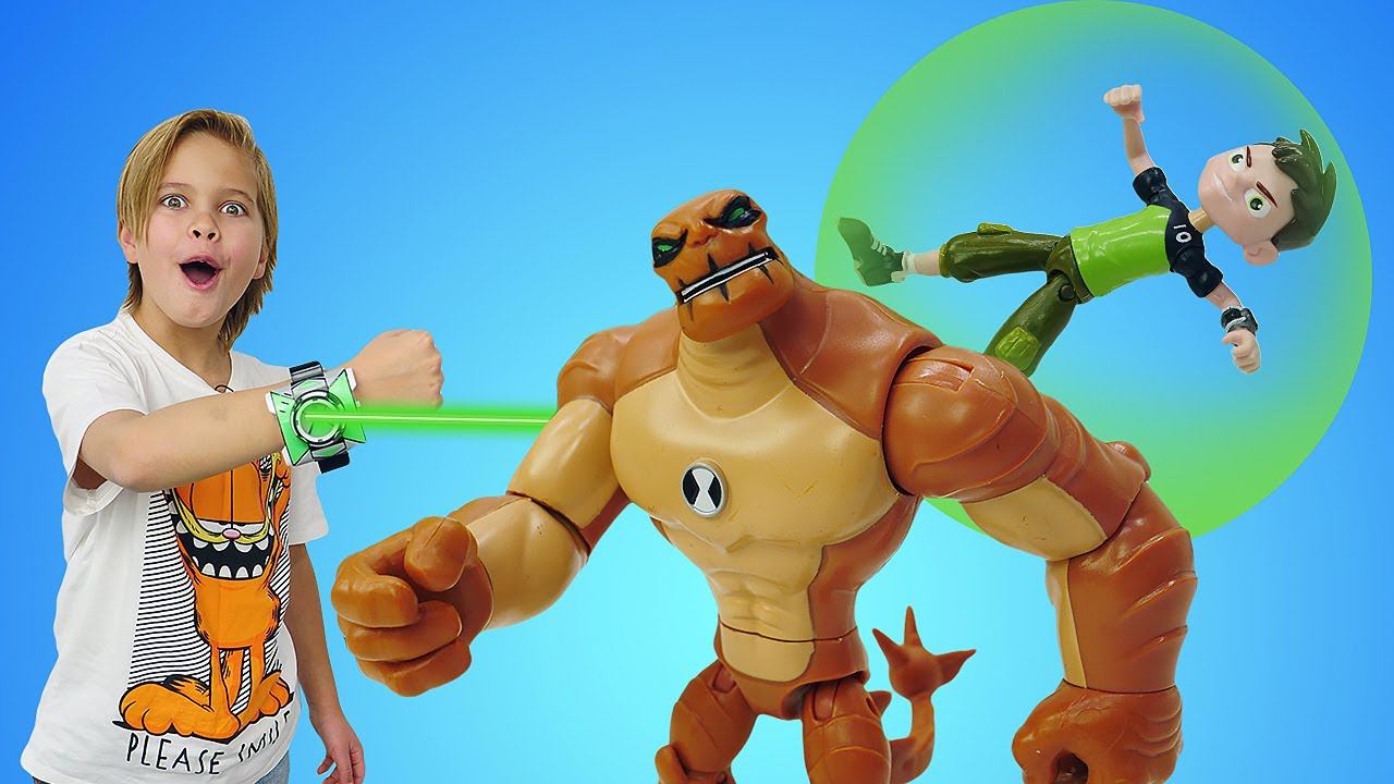 Супергерой Бен10 и часы Омнитрикс! Видео игры для мальчиков - Классные игрушки для детей смотреть онлайн