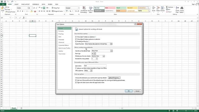 How to define default font and size on new workbooks? | Excel 2013 смотреть онлайн