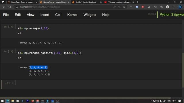 Creating Random Arrays in NUMPY (MACHINE LEARNING) தமிழ் #codinganna смотреть онлайн