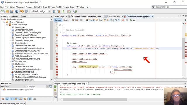 JavaFX, NetBeans, SceneBuilder - Data Entry App - Part 09 - Exit Confirmation, handle X icon (close смотреть онлайн