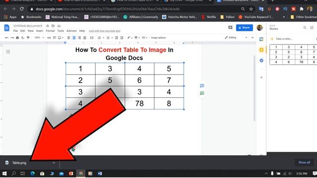 How To Convert Table To Image In Google Docs смотреть онлайн