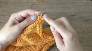 Обработка проймы топа спицами