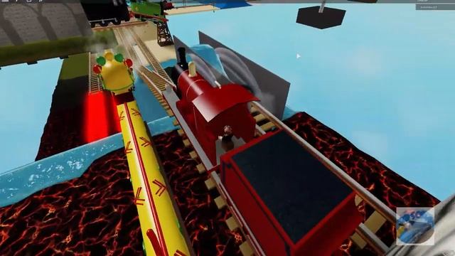 Thomas and Friends Railway Slide Ride Roller Coaster Thomas the Train Roblox смотреть онлайн