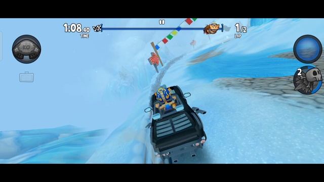 Rez is Sliding Bulldog on Frigid Fracas the ice World - bb racing 2 смотреть онлайн