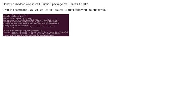 How to download and install libicu55 package for Ubuntu 18.04? смотреть онлайн