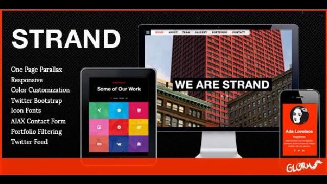 Preview STRAND - One Page Parallax Bootstrap Template смотреть онлайн