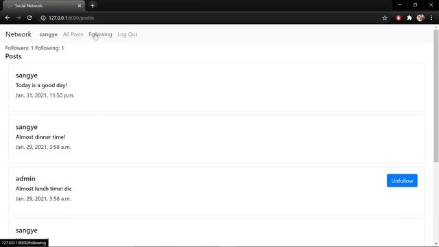 CS50’s Web Programming with Python and JavaScript: Social Network смотреть онлайн