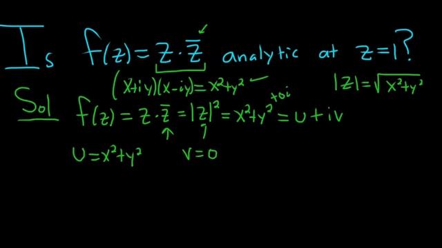 Is The Function Analytic? Complex Variables Question смотреть онлайн