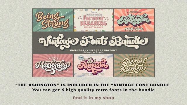 Retro Ashington Vintage Font Font Free Download смотреть онлайн