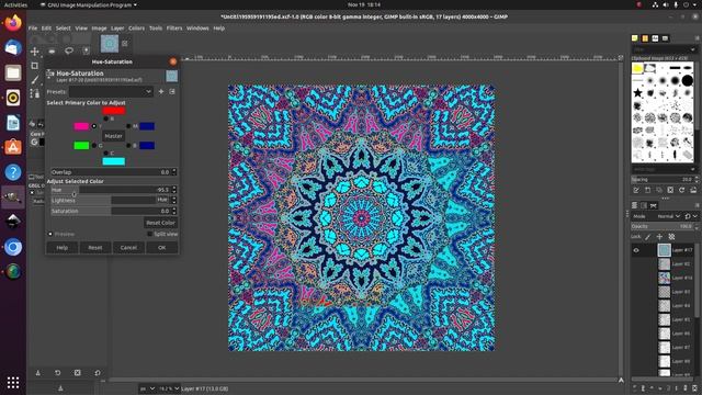Pattern Art Creation Using GIMP In Ubuntu Linux Session 015 смотреть онлайн
