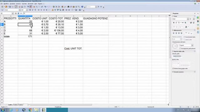 Utilizzare formule di base Excel openoffice calc addizione, sottrazione, moltiplicazione, divisione смотреть онлайн