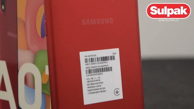 Смартфон Samsung Galaxy A01 Red распаковка (www.sulpak.kz) смотреть онлайн