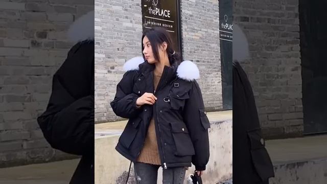 Женская стеганая куртка lingwave, зимняя свободная короткая парка большого размера с толстым мехом смотреть онлайн