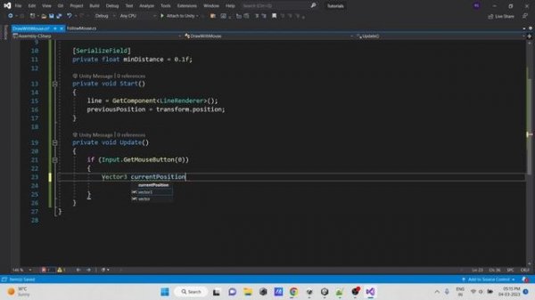 How to Draw in Unity using Line Renderer | Unity Tutorial