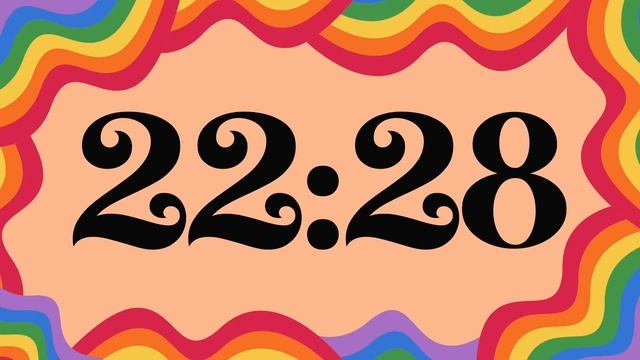 45 Minute Groovy Rainbow Timer (Piano Alarm at End) смотреть онлайн