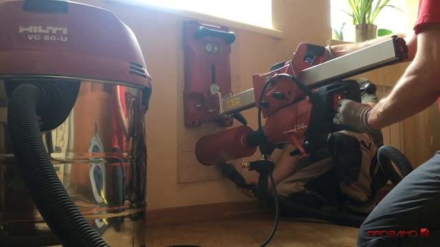 Приточная вентиляция в квартире, бурение отверстия. смотреть онлайн