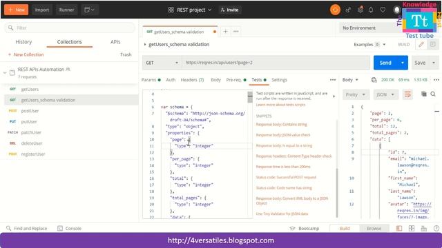 JSON schema validation in postman using Tiny Validator|| Postman-REST API Automation смотреть онлайн