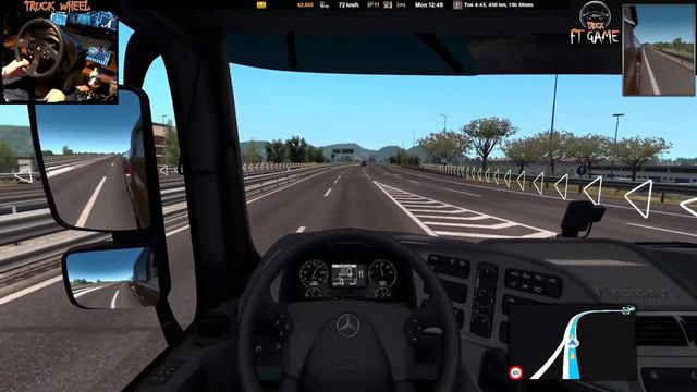 Euro Truck Simulator 2 Rome To Cagliari | Actros 1844 | Thrustmaster Live #1 смотреть онлайн