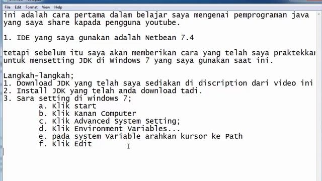Cara Setting Java Development Kit dan testing percobaan di Windows 7 смотреть онлайн