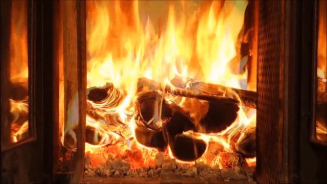 Offener Kamin - Entspannen 2 STUNDEN Donner, Regen, Kamin