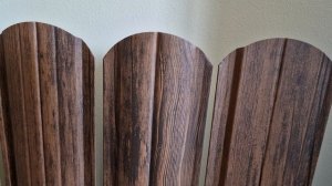 Евроштакетник (РОССИЯ), покрытие: ПРИНТЕК (под дерево, металл: Ю.Корея), цвет: Античный дуб.