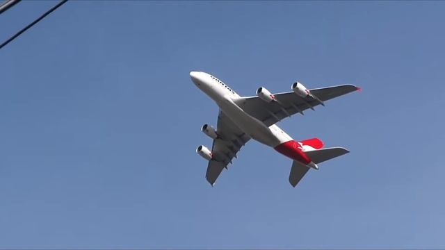 Sony DCS-HX5V Video Samples (HD) - Qantas airways Airbus A380-800 over Ashfield смотреть онлайн