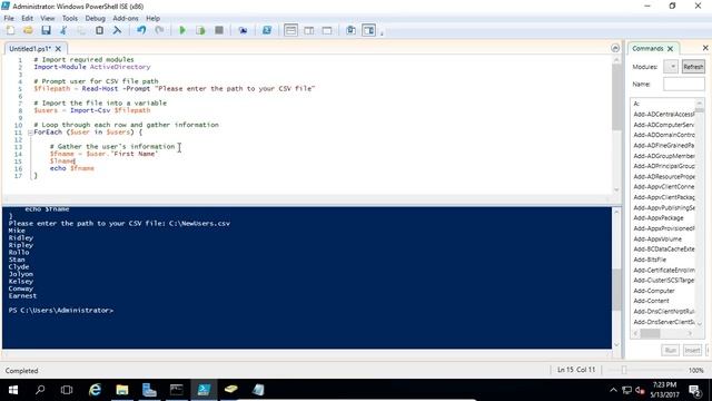 Creating AD Users from CSV with Powershell | ServerAcademy.com смотреть онлайн