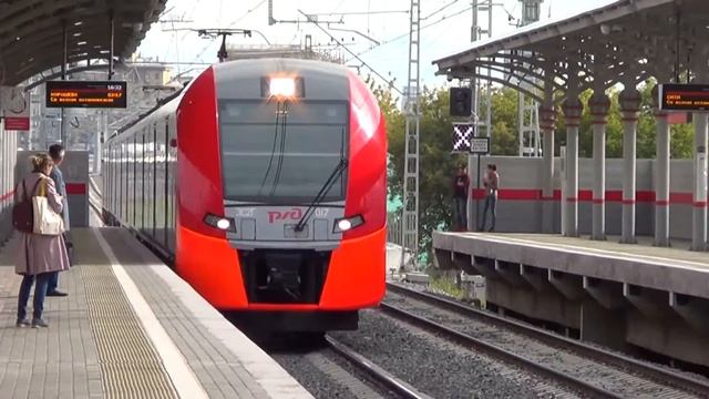 Электропоезд ЭС2Г-017 "Ласточка" станция "МЦК" Шелепиха смотреть онлайн