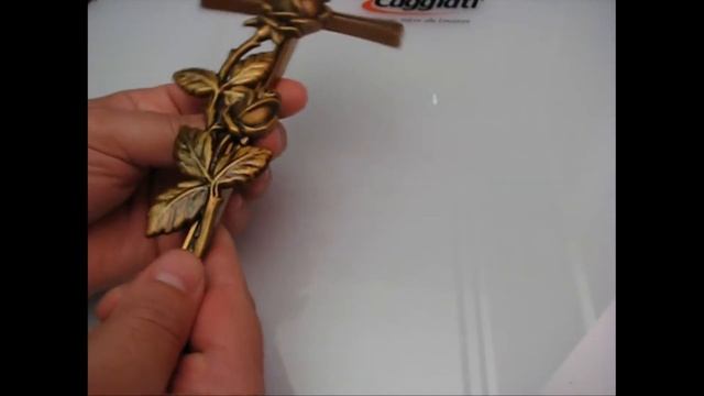 Обзор изделия из бронзы католический крест с розой артикульный номер 23599 смотреть онлайн