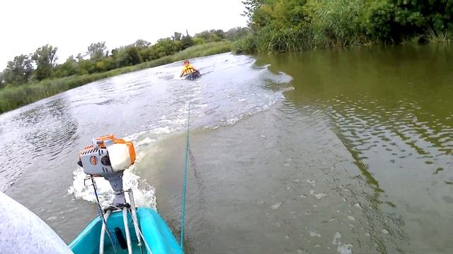 Буксировка детского каяка