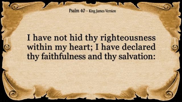 Psalm 40 - Faith Persevering in Trial. (With words - KJV) смотреть онлайн