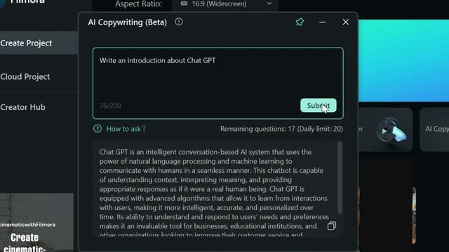 How ChatGPT works | ChatGPT now available | Filmora 12 Tutorial? смотреть онлайн