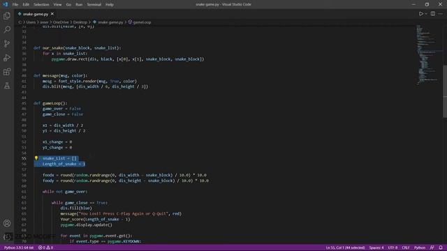 Python Snake Game смотреть онлайн