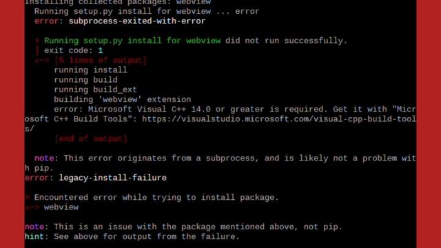 Command "pip install webview issue" on Python смотреть онлайн