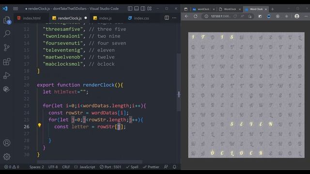JavaScript Tutorial - How To Build Word Clock #javascript #coding #programming смотреть онлайн
