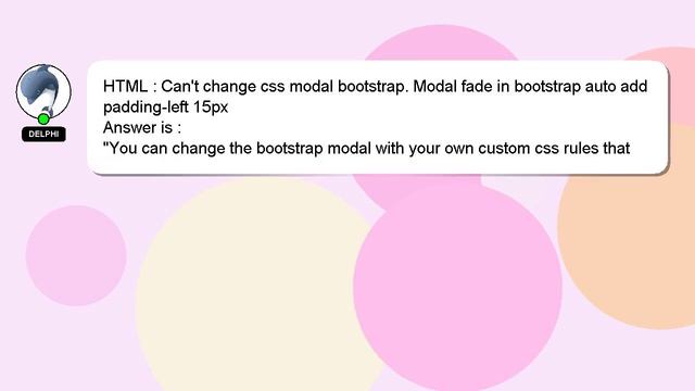 HTML : Can't change css modal bootstrap. Modal fade in bootstrap auto add padding-left 15px смотреть онлайн