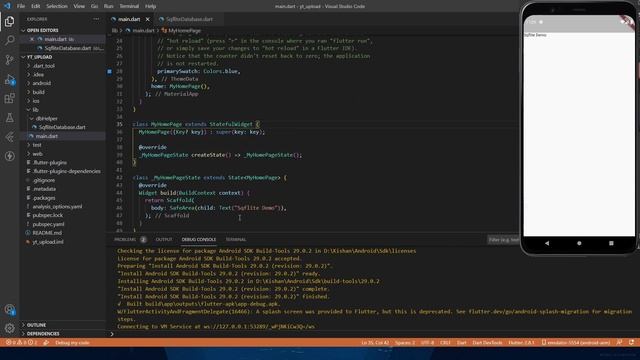 SQLite Database Setup - Flutter смотреть онлайн