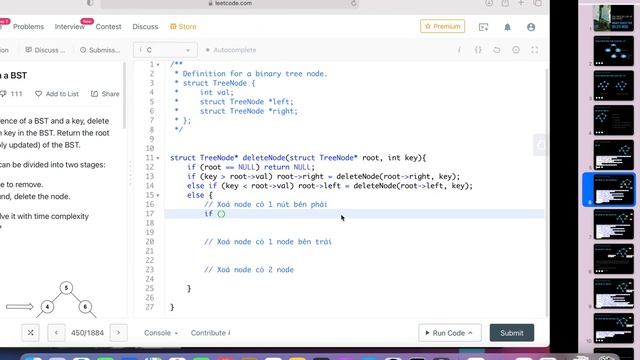 Delete Node in a Binary Search Tree смотреть онлайн