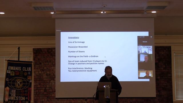 Weston Kiwanis Club - Speaker Dr. Larry Shore ; From Rugby to American Football. смотреть онлайн