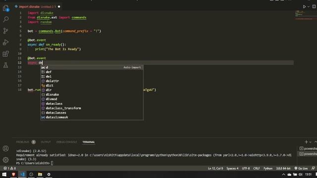 Making A discord Bot using python - getting started [PART-1] смотреть онлайн