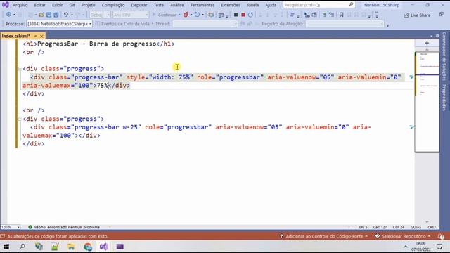 Bootstrap 5.1 (PorgressBar) no ASP.Net MVC .Net 6. Como fazer menus. Visual Studio 2022 Vídeo 20 смотреть онлайн