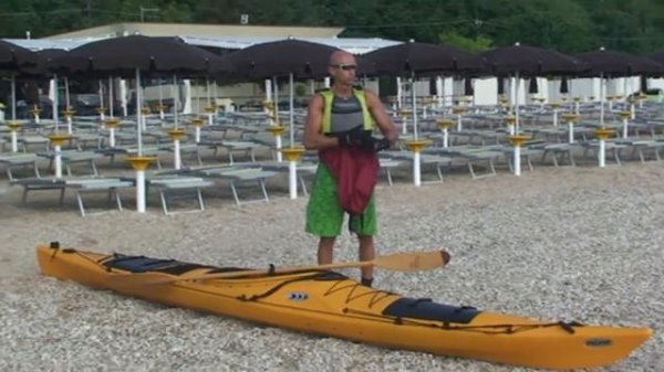 Luca - Secondo giro sul kayak Prijon Seayak 500 LV - 28.7.2011