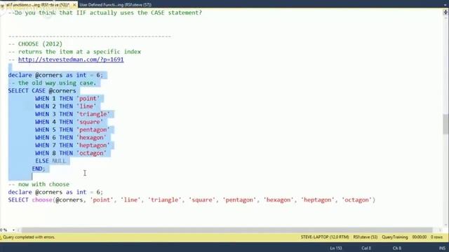 Using the TSQL CHOOSE Function смотреть онлайн