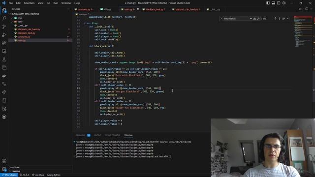 Building a Simple Blackjack Game in Python with Pygame | Part 2 смотреть онлайн