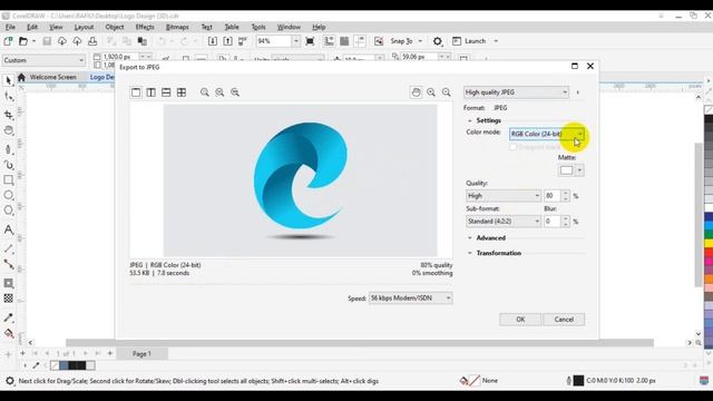 how to save coreldraw as jpeg (High Quality Jpeg) смотреть онлайн