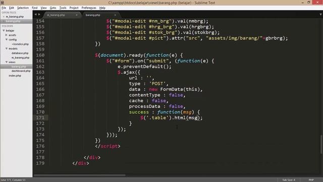 Membuat Edit Data (& replace gambar di direktori) dengan Modal Bootstrap (4) смотреть онлайн