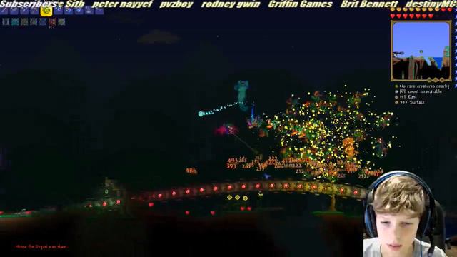 TERRARIA- fighting maybe 3 bosses making seraph tracers and life fruit and more!!! смотреть онлайн