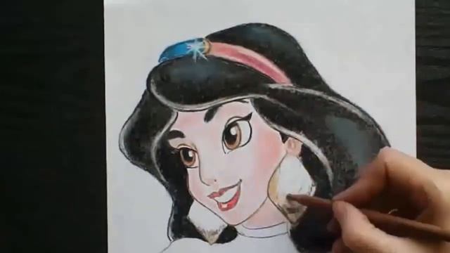 Speed drawing : Princess Jasmine. Как нарисовать принцессу Жасмин. смотреть онлайн