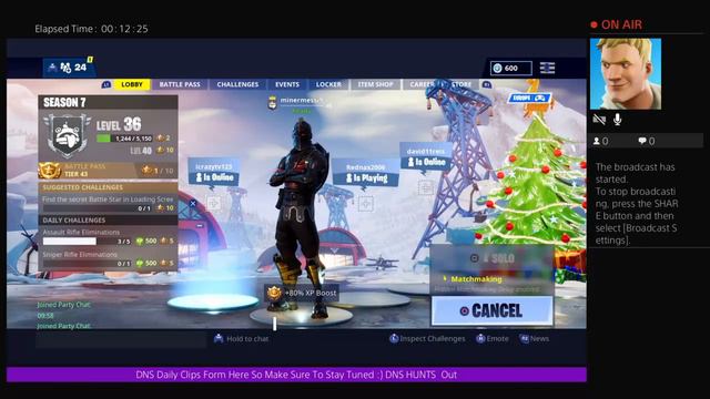 *New* Crismas grind [ Fortnite Battle Royal ]DNS Lil heavy LIVE смотреть онлайн
