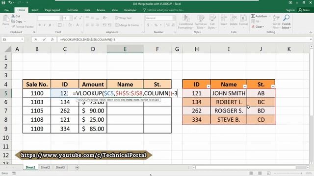 Use VLOOKUP Function in Excel to Merge Tables | Learn Excel basics for beginners to advanced | смотреть онлайн